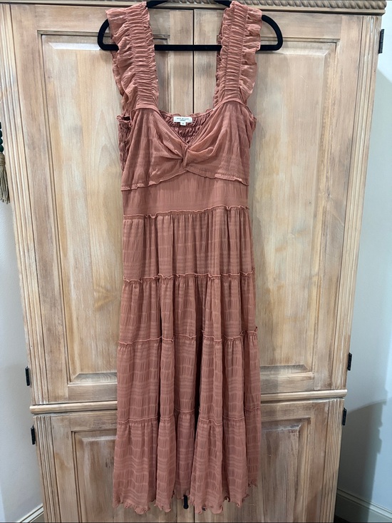 Max Studio Dresses & Skirts - Max Studio Sleeveless Tiered Maxi Dress in Dusty Rose